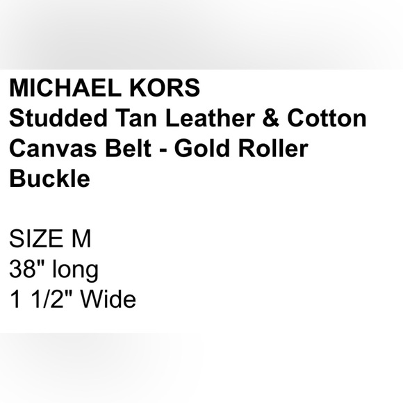 Michael Kors canvas and leather studded belt - Picture 5 of 5